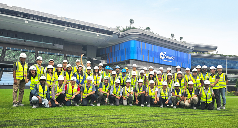 Staff of Singapore Punggol Regional Sport Centre Site